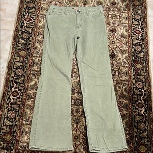 Faded Glory Corduroy Jean Pants in Light Green Size 8 Stretch Bootcut